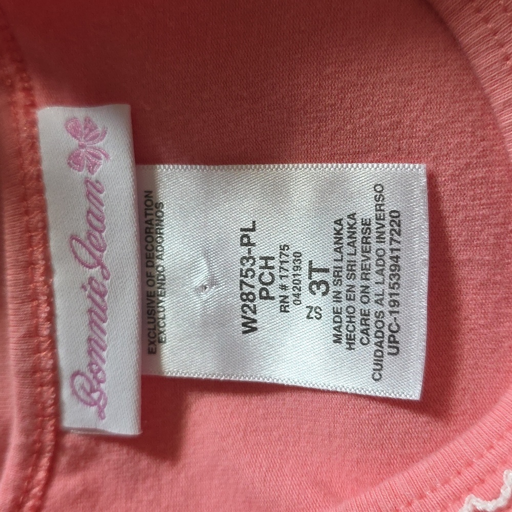 Bonnie Jean Pink & Brown 2-Piece Cotton Girls Outfit w/Turkey Applique.  Size 3T - Picture 7 of 10